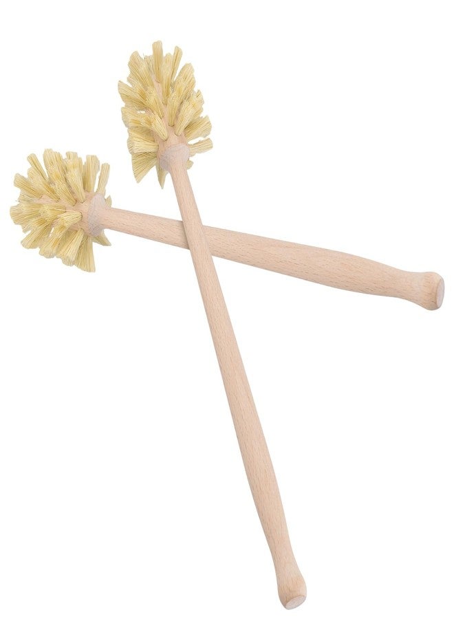 HAKZEON 4 Pack Wood Bottle Brush 14 Inch Extra Long Beechwood Handle and Sisal Bristles, Kitchen Bottle Brush for Scrubs Wide Mouth Jars, Cups, Tumblers, Dishes, Vases - Image 4